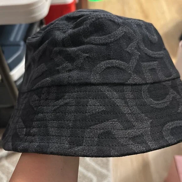 NEW! NWT! Marc Jacobs TheMonogram Bucket Hat -Black Denim Unisex - Picture 4 of 7